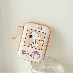 Snoopy Themed White and Orange Wallet